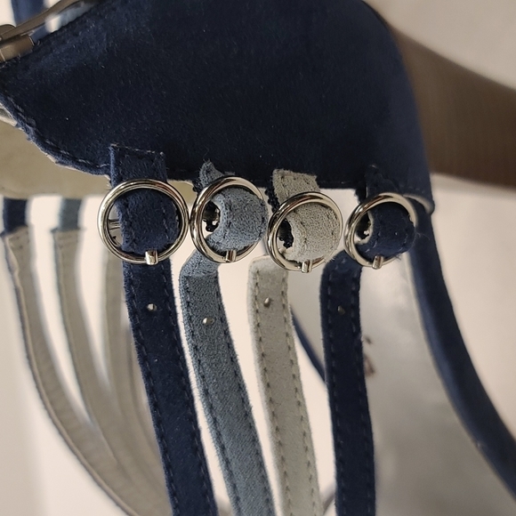 Blue platform Heel sandals size EUR 38 or US 7.5 - Picture 6 of 14